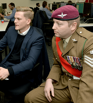 moneycorp host charity trading day to raise awareness for injured and
serving soldiers