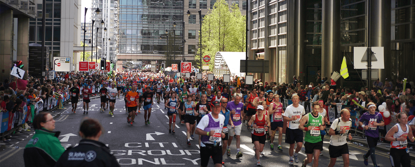 Four moneycorp employees ran the London Marathon in 28 degree heat